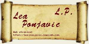 Lea Ponjavić vizit kartica